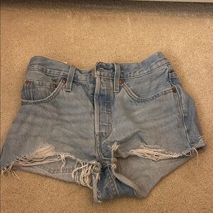 Levi's 501 Light Wash Jean Shorts